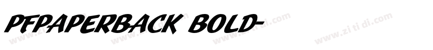 PFPaperback Bold字体转换